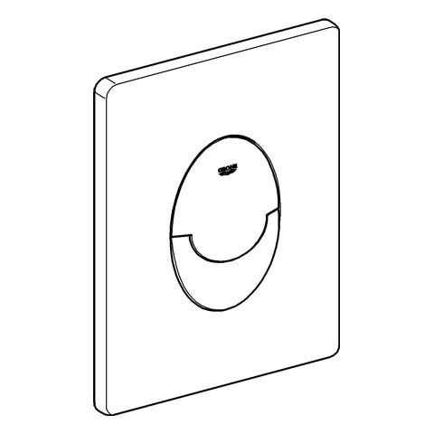 GROHE WC-Betätigung Skate Air, 2-Mengen- und Start & Stopp-Betätigung, 156 x 197 mm, pneumatische Betätigung