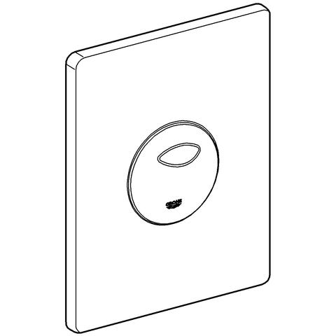 GROHE WC-Betätigung Skate 38862, 2-Mengen- und Start & Stopp-Betätigung, pneumatisch, 156 x 197 mm, senkrechte und waagerechte Montage