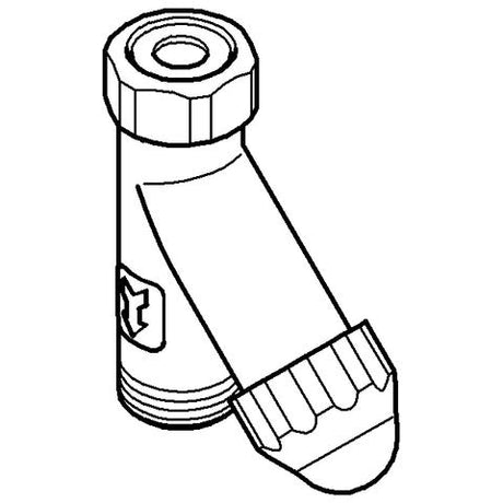 GROHE Original WAS Schrägfilter 41275, DN 20, für Wassertemperaturen bis +80°C, Klarsichtkappe, Maschenweite 315 µm, Filtereinsatz aus Edelstahl, chrom