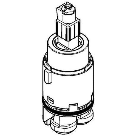 GROHE Kartusche 46580, 28 mm, mit keramischem Dichtsystem, mit Temperaturbegrenzer, für Einhandmischer