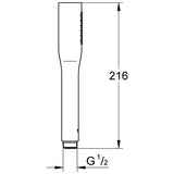 GROHE Handbrause Euphoria Cosmopolitan Stick 27367, 1 Strahlart, chrom