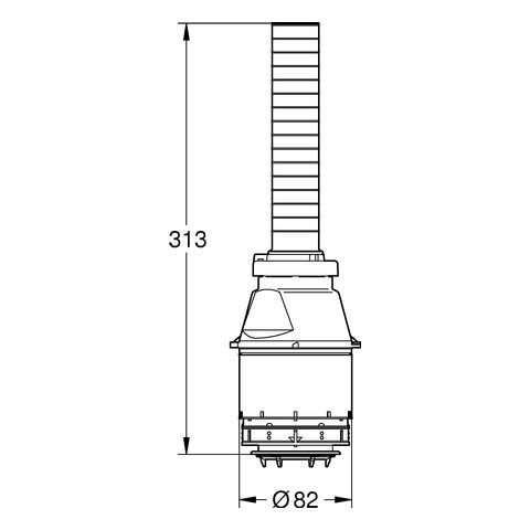 GROHE Servo-Ablaufventil 43486, Spülung unterbrechbar, ohne Ventilsitz