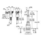 GROHE Austauschgarnitur 43907, für aufgesetzte Keramik-Spülkästen, mit Füllventil, Servo-Ablaufventil