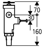 GROHE WC-Druckspüler 43996, Austauscharmatur für 677.00.200/677.03.200/680.00.200