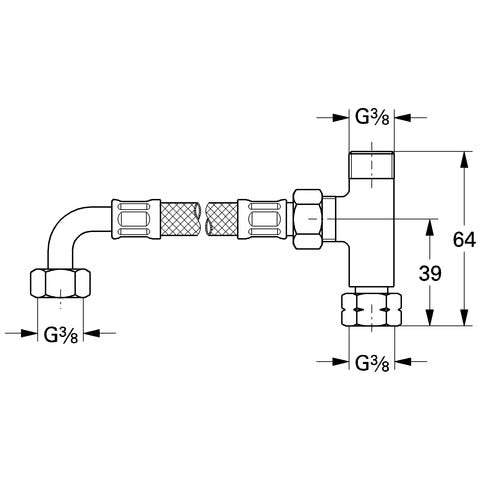 GROHE Anschluss-Set 47533, für Grohtherm Micro, chrom