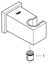 GROHE Wandanschlussbogen Euphoria Cube 26370, mit Wandbrausehalter, Außengewinde, eigensicher, chrom