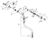 GROHE Spültisch-Wandbatterie Costa 31187_1, schwenkbarer Rohrauslauf, Ausladung 200 mm, chrom