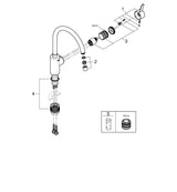 GROHE Einhand-Waschtischbatterie Eurosmart Cosmopolitan 32843_2, hoher Auslauf, Einlochmontage, getrennte innenliegende Wasserwege – kein Kontakt mit Blei oder Nickel, chrom