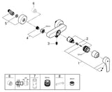 GROHE Einhand-Brausebatterie Eurosmart 33555_3, Wandmontage, Temperaturbegrenzer, S-Anschlüsse, eigensicher, chrom