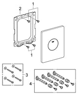 GROHE WC-Betätigung Skate 37547, 156 x 197 mm, senkrechte Montage, Druckknopfbetätigung