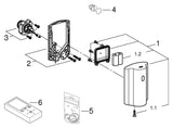 GROHE Umrüstelektronik Tectron 37751_1, Aufputz, für Urinal-Wandeinbauspüler 37 017 und DAL 509, 6 V Lithium-Batterie, Typ CR-P2, chrom