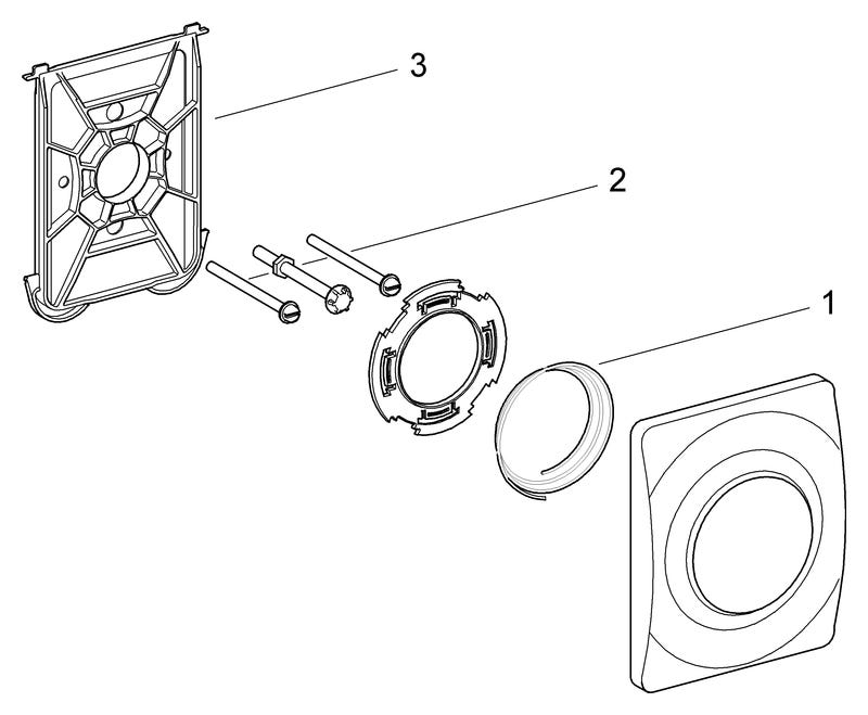 GROHE Urinal-Betätigung Surf 37018 mit Druckknopfbetätigung, 116 x 144 mm