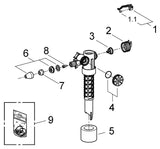 GROHE Füllventil 37095, ohne Versatzausgleichsstück