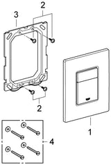 GROHE WC-Betätigung Skate Cosmopolitan 38732, 2-Mengen- und Start & Stopp-Betätigung, 156 x 197 mm, senkrechte und waagerechte Montage, alpinweiß