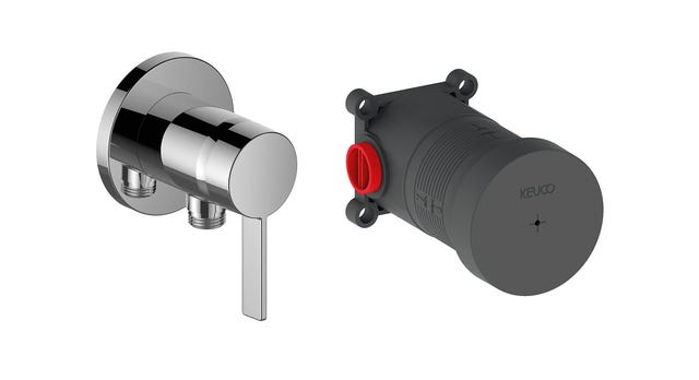 KEUCO IXMO Set IXMO_solo Einhebelmischer mit Schlauchanschluss/rund Griff IXMO Pure verchromt