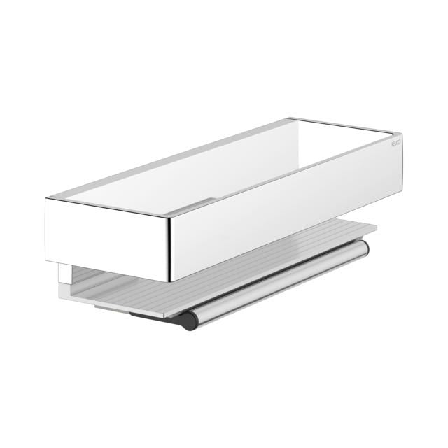 KEUCO Edition 11 Duschkorb mit Glasabzieher silber-eloxiert/verchromt