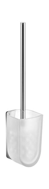 KEUCO Elegance Toilettenbürstengarnitur mit Glas-Einsatz verchromt