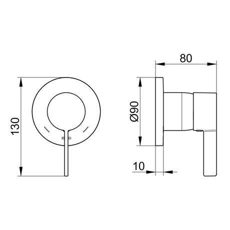 KEUCO IXMO Einhebelmischer UP DN15 mit runder Rosette/IXMO Pure verchromt