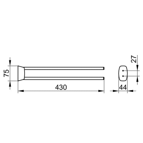 KEUCO City.2 Handtuchhalter 430 mm verchromt