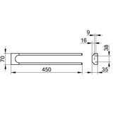 KEUCO Collection Moll Handtuchhalter 450 mm verchromt Handtuchhalter Collection Moll 12718, 2-armig, 450 mm, feststehend, verchromt