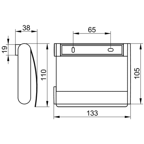 KEUCO Plan Toilettenpapierhalter mit Deckel verchromt