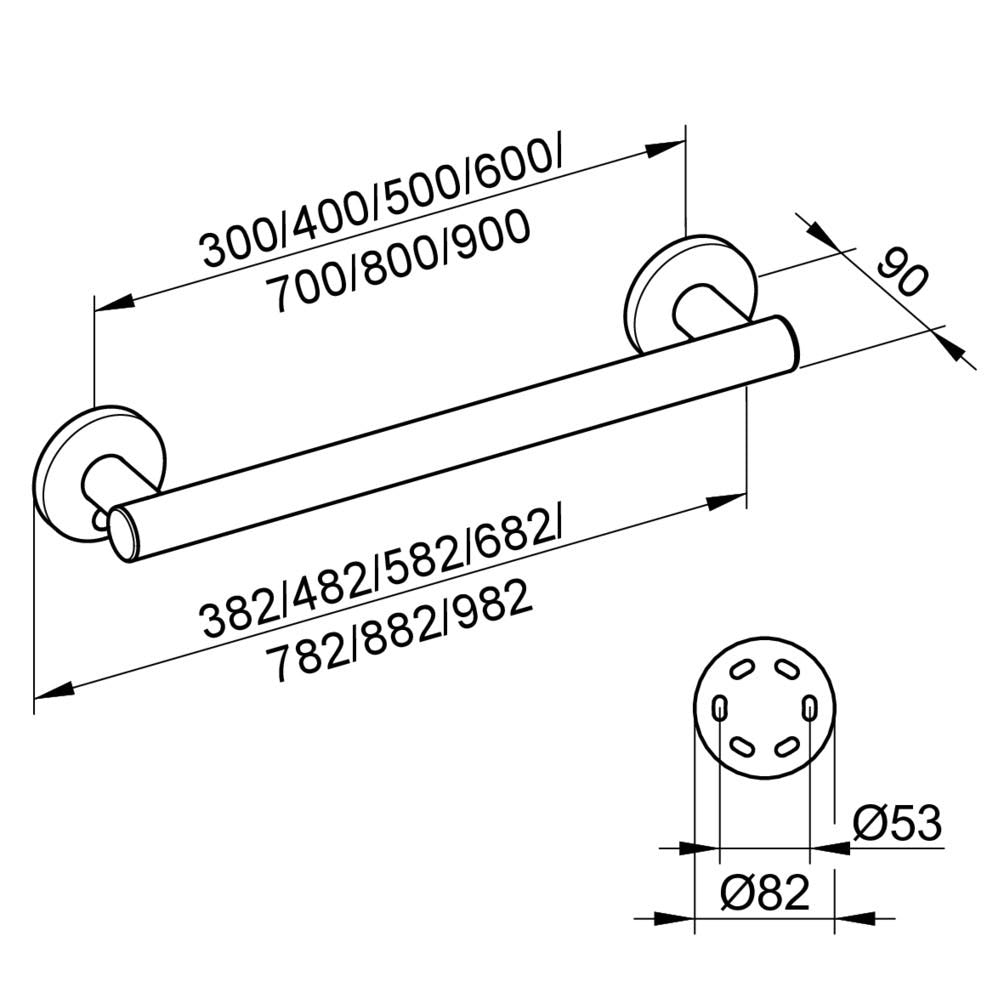 KEUCO Plan Care Haltegriff 782 mm verchromt