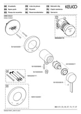 KEUCO IXMO Set IXMO_solo Einhebelmischer mit Schlauchanschluss/rund Griff IXMO Pure verchromt