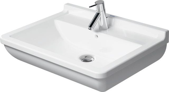 DU Waschtisch Starck 3 mit ÜL, mit HLB, 1 HL, weiß