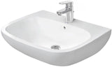 Duravit D-Code Waschtisch, weiß, Keramik, hängend, 1 Waschplatz, mit Überlauf