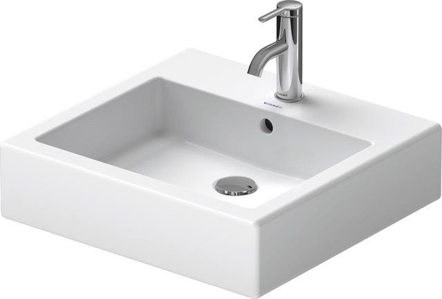 DU Waschtisch Vero mit Überlauf und Hahnlochblende, weiß