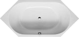 DU D-Code Badew. 6Eck 1900x900 Einbau Rückenschr.2 L/R, Weiß