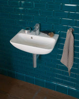 DU Handwaschbecken ME by Starck 450 mm mit ÜL, mit HLB, 1 HL, weiß