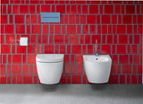 Duravit ME by Starck WC-Set wandhängend weiß Hochglanz, Tiefspüler, rimless, Abgang waagerecht, mit WC-Sitz und Absenkautomatik