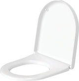 Duravit Starck 3 WC-Sitz, D-förmig, weiß glänzend, Duroplast, Edelstahl-Scharnier