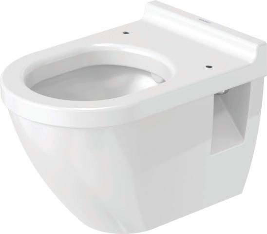 Duravit Starck 3 WC-Set wandhängend, weiß Hochglanz, Tiefspüler, mit WC-Sitz und Absenkautomatik