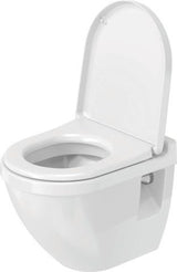 Duravit Starck 3 WC-Sitz, D-förmig, weiß glänzend, Duroplast, Edelstahl-Scharnier