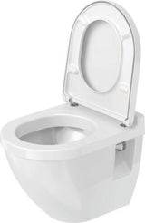 Duravit Starck 3 WC-Sitz, D-förmig, weiß glänzend, Duroplast, Edelstahl-Scharnier