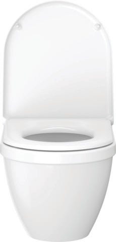 Duravit Starck 3 WC-Sitz, D-förmig, weiß glänzend, Duroplast, Edelstahl-Scharnier