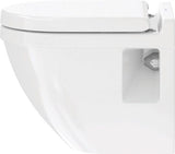 Duravit Starck 3 WC-Sitz, D-förmig, weiß glänzend, Duroplast, Edelstahl-Scharnier