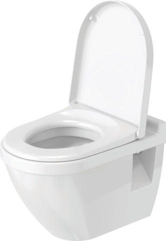 Duravit Starck 3 WC-Sitz, D-förmig, weiß glänzend, Duroplast, Edelstahl-Scharnier