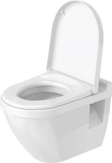 Duravit Starck 3 WC-Sitz, D-förmig, weiß glänzend, Duroplast, Edelstahl-Scharnier