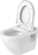 Duravit Starck 3 WC-Sitz, D-förmig, weiß glänzend, Duroplast, Edelstahl-Scharnier