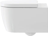 Duravit ME by Starck WC-Set wandhängend weiß Hochglanz, Tiefspüler, rimless, Abgang waagerecht, mit WC-Sitz und Absenkautomatik