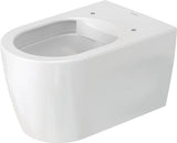 Duravit ME by Starck WC-Set wandhängend weiß Hochglanz, Tiefspüler, rimless, Abgang waagerecht, mit WC-Sitz und Absenkautomatik