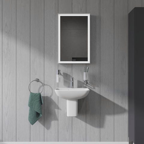 DU Handwaschbecken ME by Starck 450 mm mit ÜL, mit HLB, 1 HL, weiß