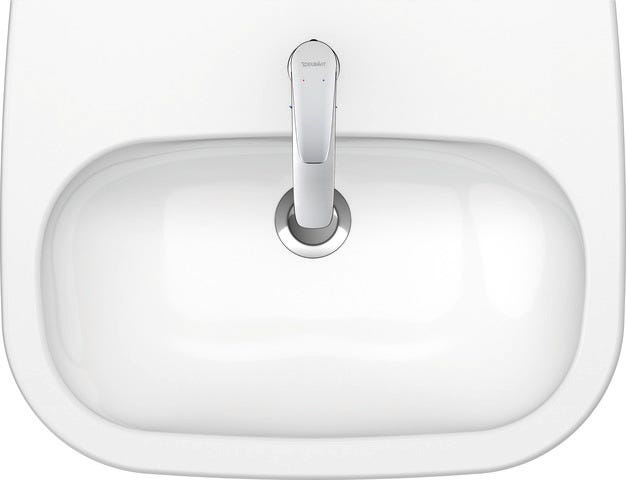Duravit D-Code Waschtisch, weiß, Keramik, hängend, 1 Waschplatz, mit Überlauf