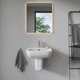 Duravit D-Code Waschtisch, weiß, Keramik, hängend, 1 Waschplatz, mit Überlauf
