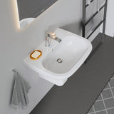 Duravit D-Code Waschtisch, weiß, Keramik, hängend, 1 Waschplatz, mit Überlauf