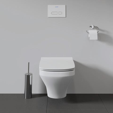 DU WC-Sitz DuraStyle mit SoftClose Scharniere edelstahl, weiß