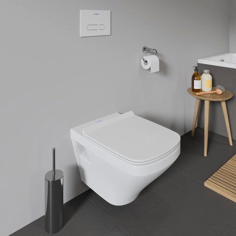 DU WC-Sitz DuraStyle mit SoftClose Scharniere edelstahl, weiß